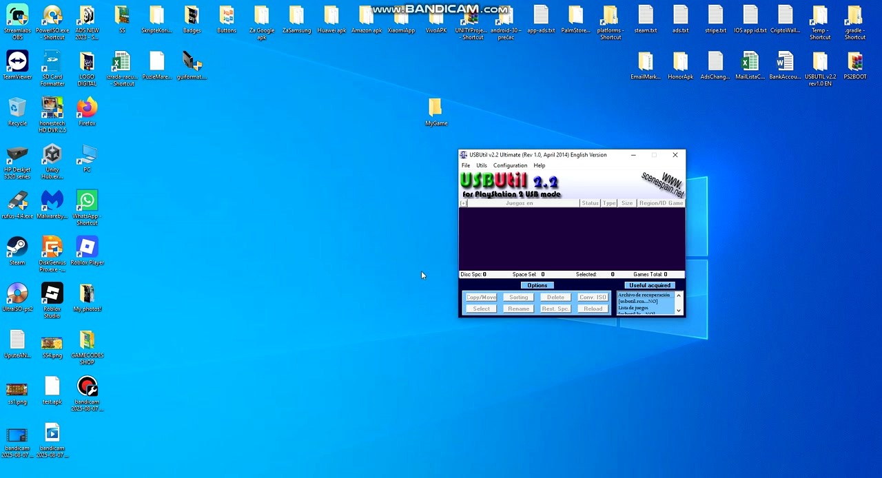 USBUtil v2.2 main interface after first launch